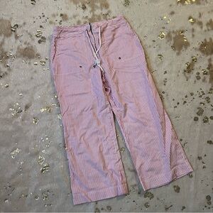 Chicos .5/ sz 6 Red White Stripped Capri Pant